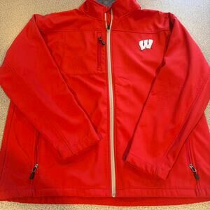 Red Wisconsin Badgers Soft Shell Jacket - Size 2X